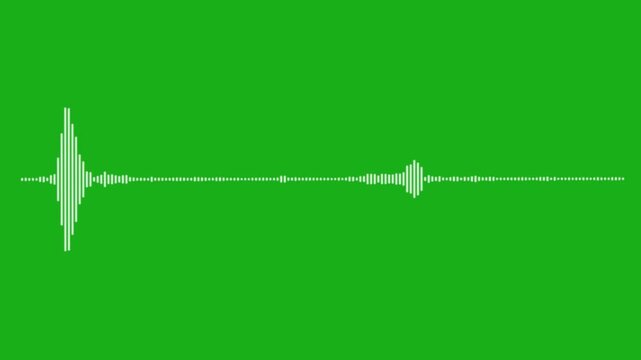 audio spectrum visualizer pulsating green screen video. Sound waveform spectrum animation, Audio waveform spectrum animation with alpha channel, Sound wave audio spectrum green screen, line audio wave
