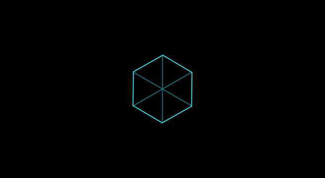 Abstract hexagon radar hud interface animation for futuristic animation