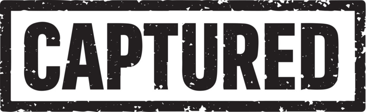 Captured rubber stamp with grunge effect Vector