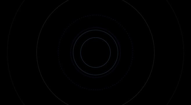 Abstract digital circular pulse waveform hud interface motion animation