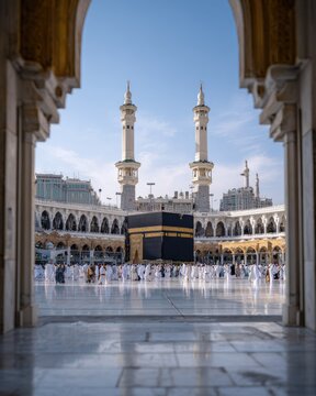 Kaaba and Minarets in Mecca