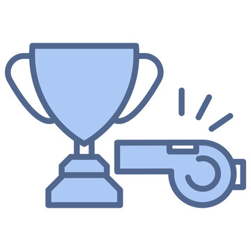 Whistle blue icon