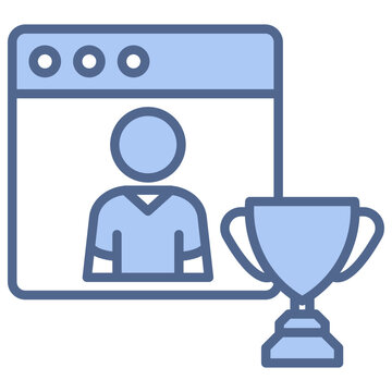 Online Registration blue icon