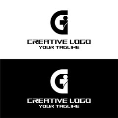 creative letter logo gi design vector © Vicsa