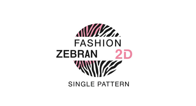 Fashion Zebra 2D Single Pattern Logo