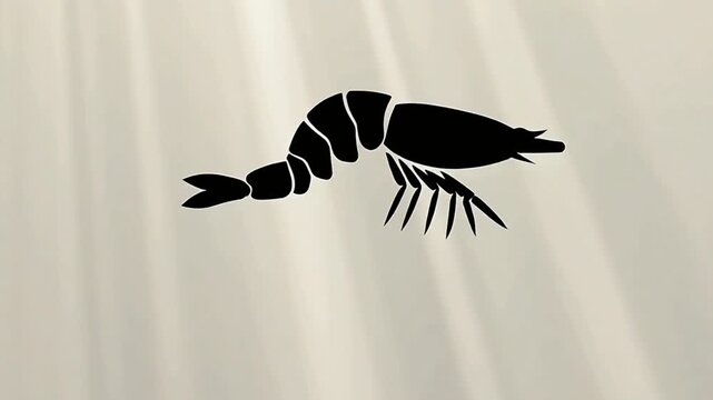 Shrimp video in cool silhouette style