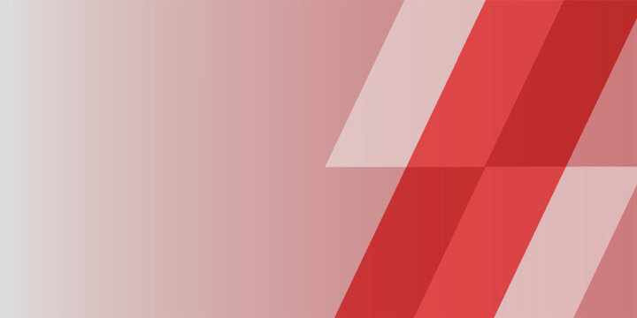 Red and white abstract banner background. Modern abstract white and red background with 3D Overlap layers effect.