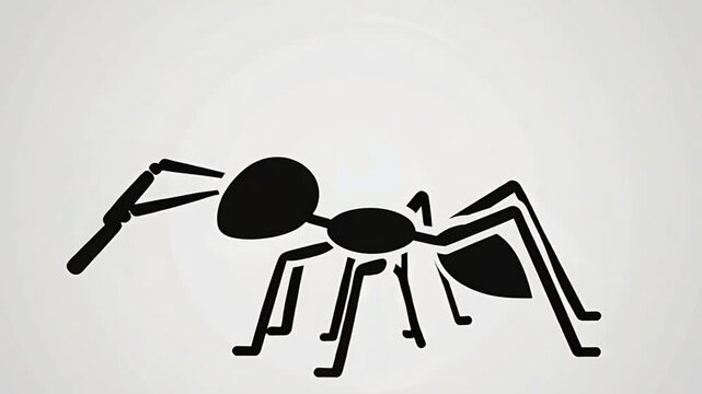 cool ant video with silhouette style
