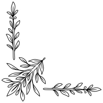 leaves element for corner frame