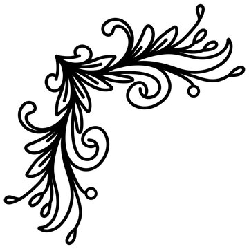 floral element for corner frame