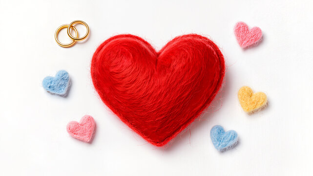 Shiny Love. Bright red heart shape with reflections, for holiday and anniversary decor.