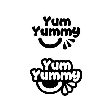 Yum Text Design Typography Illustration Lettering