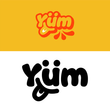 Yum Text Design Typography Illustration Lettering
