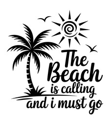 Obraz premium black and white illustration of a beach scene