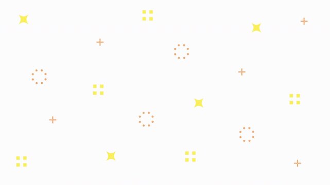 幾何学模様のシンプルなループアニメーション　白背景