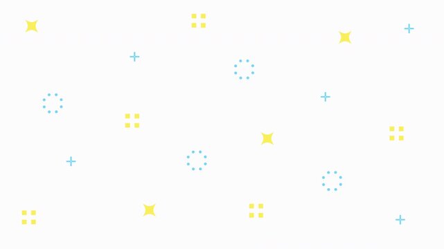 幾何学模様のシンプルなループアニメーション　白背景