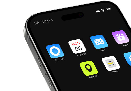 Smartphone App Icon Mockup