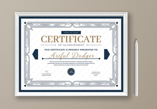 Certificate Template Layout Design