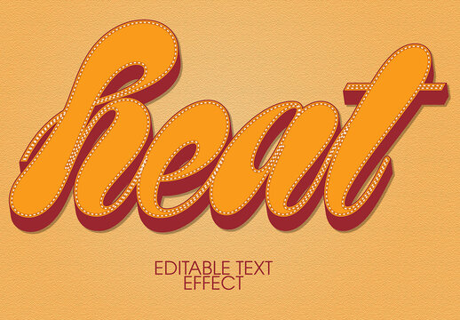 Heat Text Effect Design Template