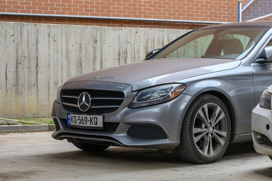 April 18, 2026, Tbilisi, Georgia Mercedes-Benz C-Class W205 Sedan Parked Front View