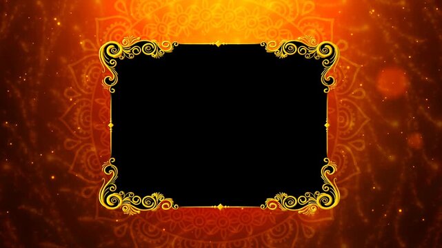 Divine Gold and Red Spiritual Frame Animation