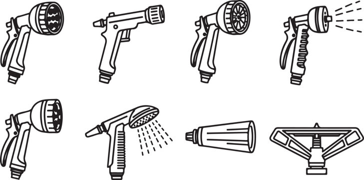 Hand drawn flat icons of bicycle helmets from different views vector Vector
