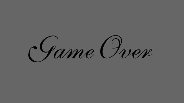 Luxury Handwritten Game Over Animation (background transparent | mov)