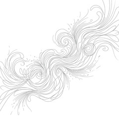Fototapeta premium Abstract flowing water waves background with swirl line art and curly splashing.