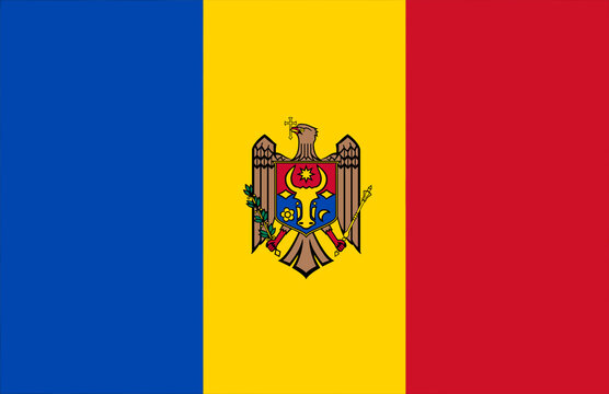 Waving Flag of Moldova