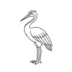 Obraz premium Simple photo crane silhouette