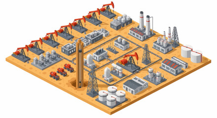 Obraz premium Industrial factory production line model.