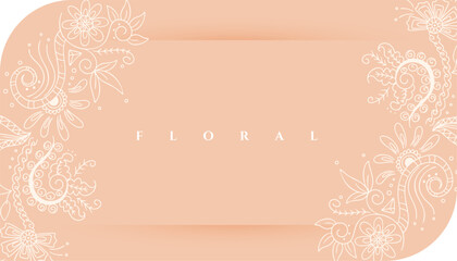 Naklejka premium hand drawn islamic floral background with ethnic touch
