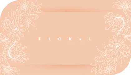 hand drawn islamic floral background with ethnic touch © starlineart