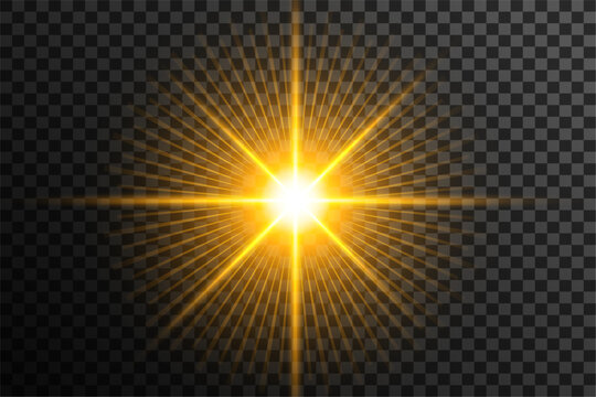 glowing light flare explode transparent background design
