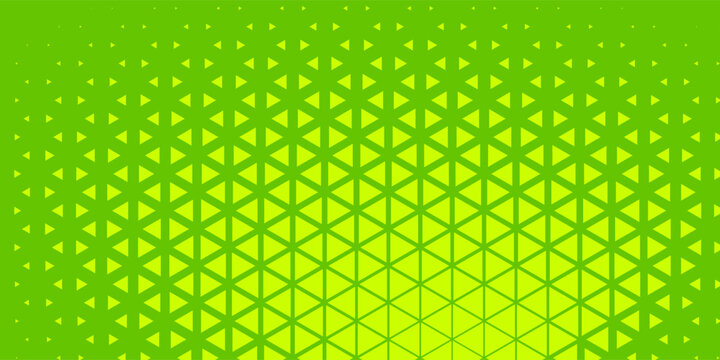 Dots triangle halftone green color pattern gradient texture with technology digital background.