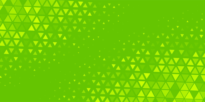 Dots triangle halftone green color pattern gradient texture with technology digital background.