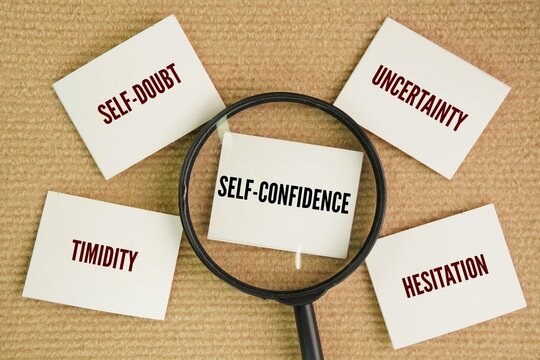 Opposite words for self-confidence are self-doubt, uncertainty, timidity, hesitation. a lack of trust in one's own abilities, decisions, or worth