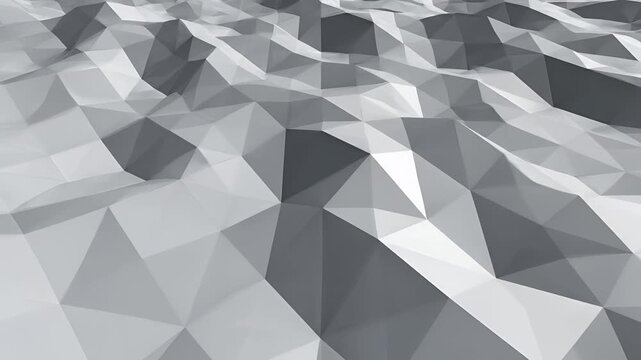 Abstract Low Poly Geometric Landscape Background Animation.