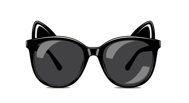 Black Cat Ear Sunglasses Fashion Accessory