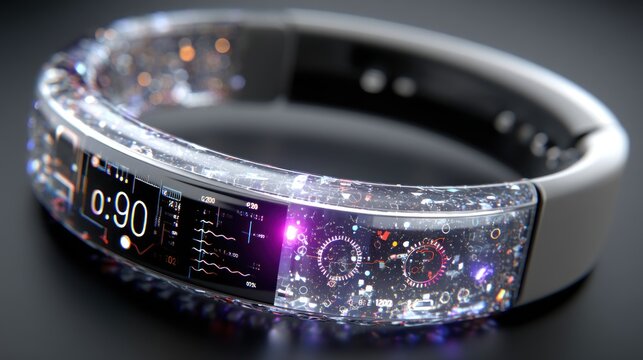 Futuristic Smart Band with Transparent Display