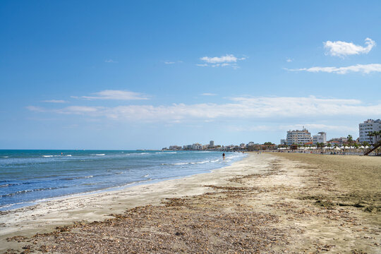 The beach of Larnaka, Cyprus