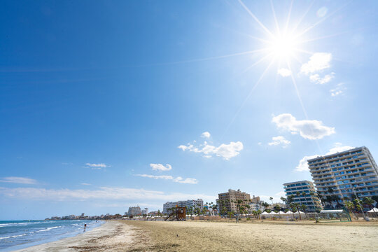 The beach of Larnaka, Cyprus