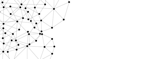 Abstract technology dot and line connection digital hi tech design concept background. Space for text. Vector illustration. Global network connection. Big data complex with compounds. © Rayhan