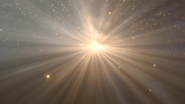 Glowing light rays and floating particles for spiritual meditation background