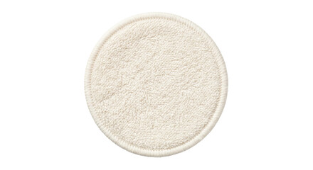 Reusable white textured cotton pad for skincare © PNG Lab