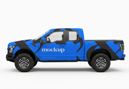 Side View Pickup Mockup