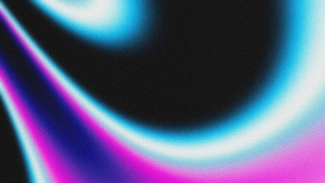 Abstract grainy gradient background with neon pink, blue, and purple hues, set against a black backdrop. Soft, blurred curves and retro noise texture create a modern, atmospheric.