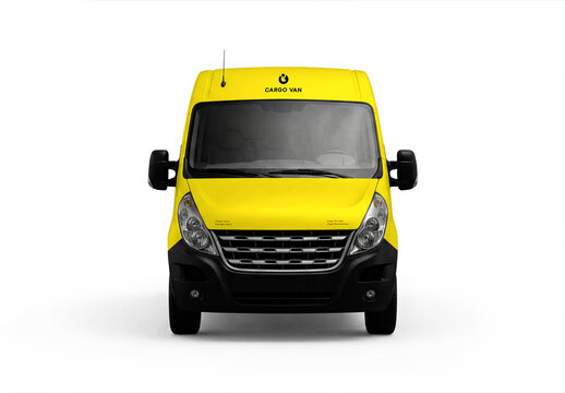 Front View Cargo Van Mockup