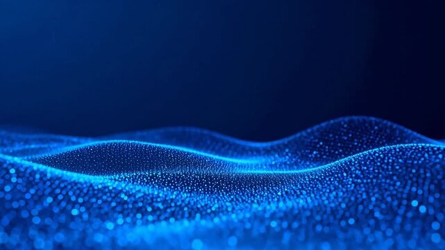Blue glowing wave pattern