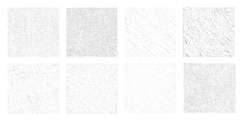 Fototapeta premium Collection of eight unique set halftone texture backgrounds for design